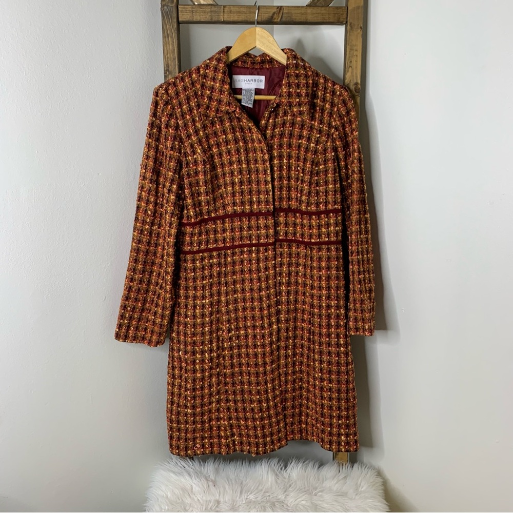 Sag Harbor Women's Tweed Dress Coat Size 12